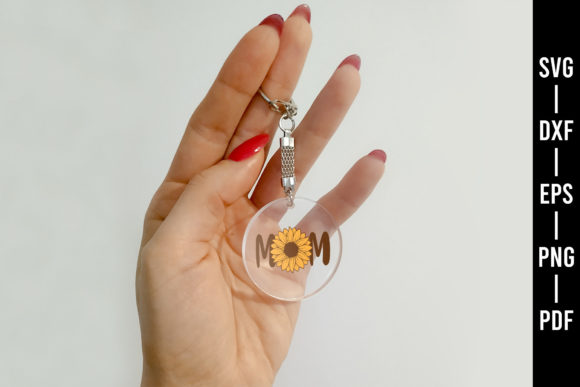 Mom SVG Keychain Graphics for Crafts