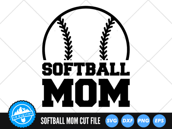Softball Mom SVG for Crafts and Graphics