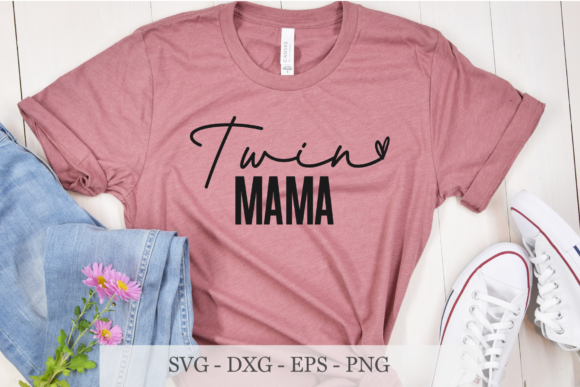 Twin Mama Svg, Graphics for Crafts